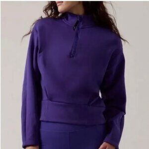 ATHLETA- Altitude Polartec Half Zip Sweatshirt | Noble Blue | EUC | LG